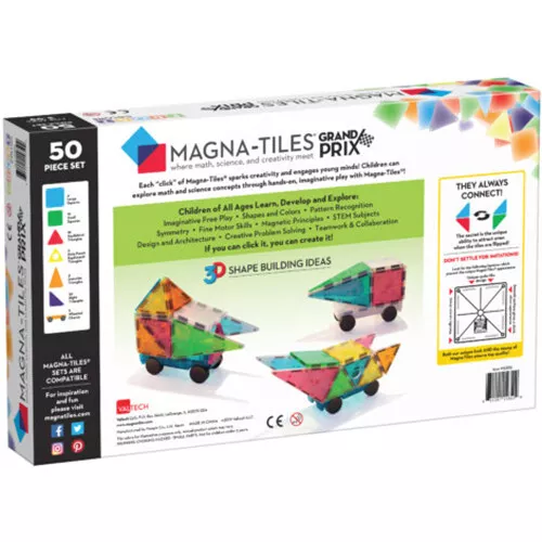 Magna-tiles Magentische Tegels Frost Colors - Grand Prix - 50st 2 Magna-tiles Magentische Tegels Frost Colors - Grand Prix - 50st - Afbeelding 2