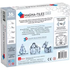 Magna-tiles Magnetische Tegels Ice - 16st 11 Magna-tiles Magnetische Tegels Ice - 16st -speelgarages, auto's & voertuigen Winkel magnatiles ice 16pc angle back