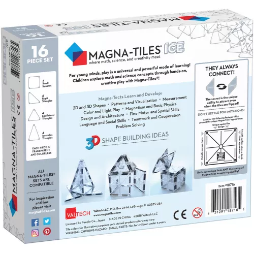 Magna-tiles Magnetische Tegels Ice - 16st 6 Magna-tiles Magnetische Tegels Ice - 16st - Afbeelding 6