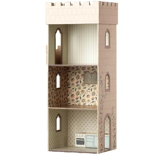 Maileg Poppenhuis Kasteeltoren Met Keuken - 62 Cm 1 Maileg Poppenhuis Kasteeltoren Met Keuken - 62 Cm