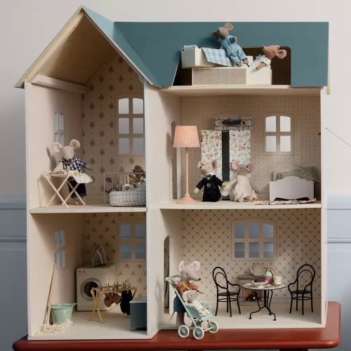 Maileg Poppenhuis Met Behang - 80 Cm 2 Maileg Poppenhuis Met Behang - 80 Cm - Afbeelding 2