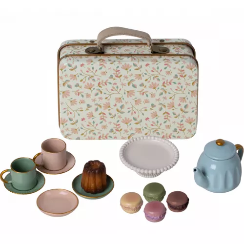 Maileg Poppenhuis Theeservies Met Cake En Macarons - Merle - 7 Cm