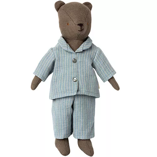 Maileg Poppenkleding Pyjama - Blauw - Teddy Dad 2 Maileg Poppenkleding Pyjama - Blauw - Teddy Dad - Afbeelding 2