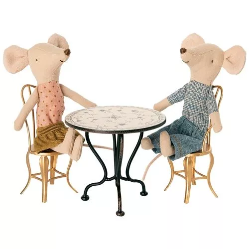 Maileg Poppenhuis Theetafel Grijs - 7,5 Cm 2 Maileg Poppenhuis Theetafel Grijs - 7,5 Cm - Afbeelding 2