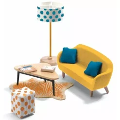 DJECO Speelgoed Djeco Poppenhuis Salon Orange