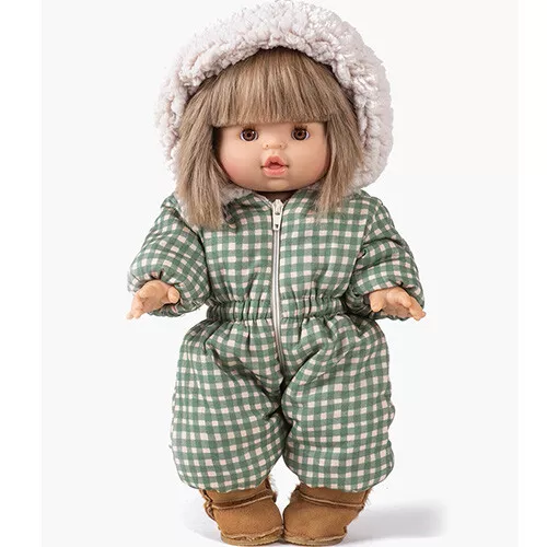 Paola Reina Pop Minikane Poppenskipak Gigi Groen Gingham - 34 Cm 2 Paola Reina Pop Minikane Poppenskipak Gigi Groen Gingham - 34 Cm - Afbeelding 2