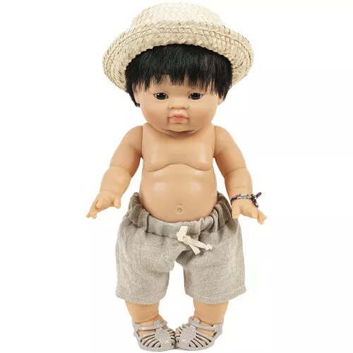 Minikane Poppenbroek Vito - Lin Naturel - 34 Cm 1 Minikane Poppenbroek Vito - Lin Naturel - 34 Cm