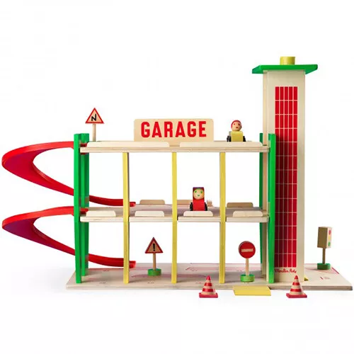 Moulin Roty Parkeergarage Met Benzinepomp - 12-delig 2 Moulin Roty Parkeergarage Met Benzinepomp - 12-delig - Afbeelding 2