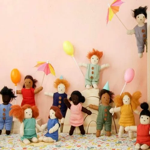 Olli Ella Holdie Folk Poppenhuispop 11 Cm - Fern 2 Olli Ella Holdie Folk Poppenhuispop 11 Cm - Fern - Afbeelding 2