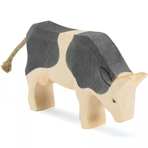 Ostheimer Koe Grazend - Zwart - 14 Cm 1 Ostheimer Koe Grazend - Zwart - 14 Cm