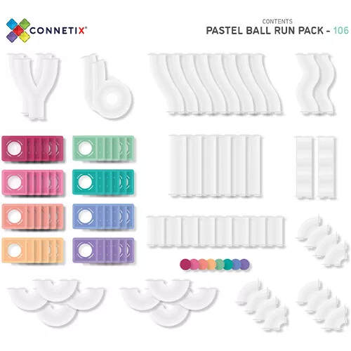 Connetix Magnetische Tegels Knikkerbaan - Pastel - 106st 10 Connetix Magnetische Tegels Knikkerbaan - Pastel - 106st - Afbeelding 10