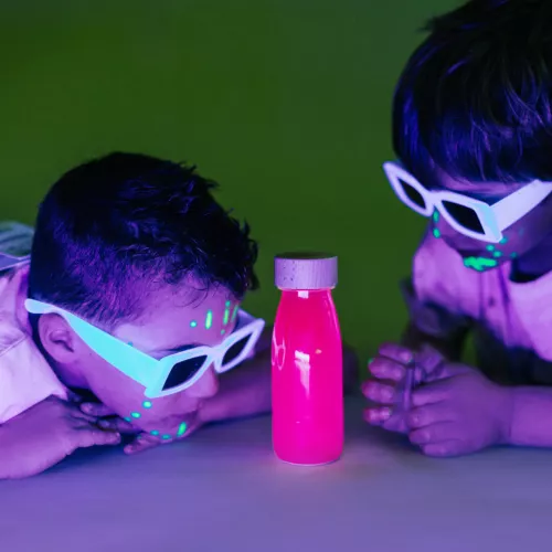 Petit Boum Sensorische Fles Float - Pink Fluo 2 Petit Boum Sensorische Fles Float - Pink Fluo - Afbeelding 2