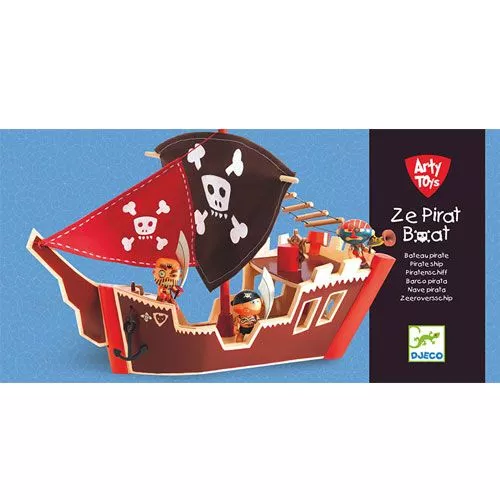 DJECO Speelgoed Djeco Arty Toys - Ze Pirat Boat 2 DJECO Speelgoed Djeco Arty Toys - Ze Pirat Boat - Afbeelding 2