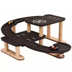 Plan Toys Parkeergarage Zwart-naturel