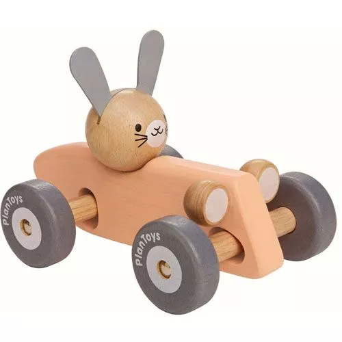 Plan Toys Raceauto - Konijn Pastel 1 Plan Toys Raceauto - Konijn Pastel