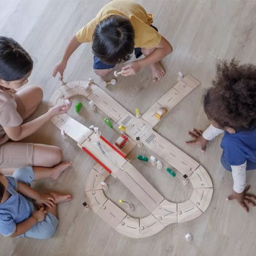 Plan Toys Autoweg Road System 7 Plan Toys Autoweg Road System - Afbeelding 7