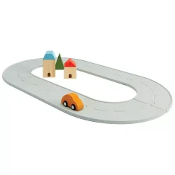 Plan Toys Dubbelzijdige Autoweg Road And Rail - 12st