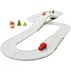 Plan Toys Dubbelzijdige Autoweg Road And Rail - 26st