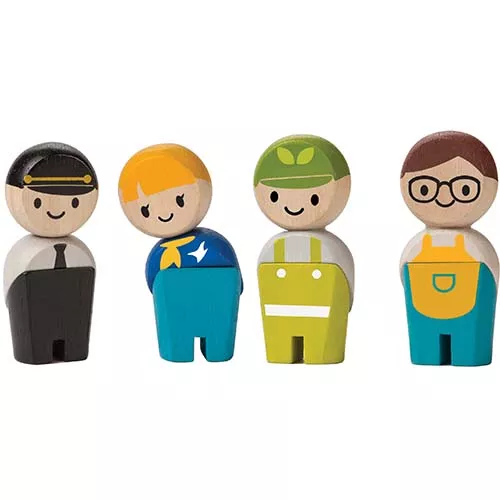 Plan Toys Poppenhuispoppen Onderhoudsploeg - 4 St - 6 Cm 1 Plan Toys Poppenhuispoppen Onderhoudsploeg - 4 St - 6 Cm