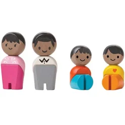 Plan Toys Poppenhuispoppen Zwarte Familie 4 St - 6 Cm