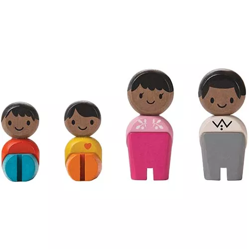 Plan Toys Poppenhuispoppen Zwarte Familie 4 St - 6 Cm 2 Plan Toys Poppenhuispoppen Zwarte Familie 4 St - 6 Cm - Afbeelding 2