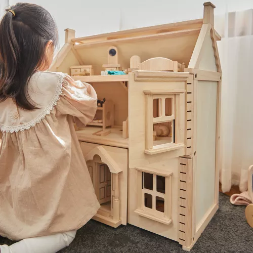 Plan Toys Victoriaans Poppenhuis 3 Plan Toys Victoriaans Poppenhuis - Afbeelding 3