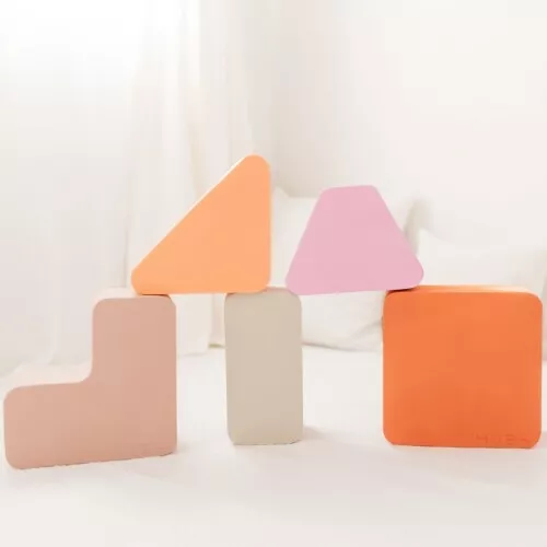 Moes Play Stapsteen En Bouwblok Triangle - Salmon Pink 3 Moes Play Stapsteen En Bouwblok Triangle - Salmon Pink - Afbeelding 3
