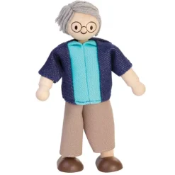 Plan Toys Poppenhuispop Grootvader - 13 Cm