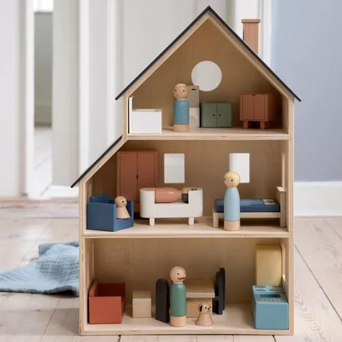 Sebra Houten Poppenhuis 2 Sebra Houten Poppenhuis - Afbeelding 2