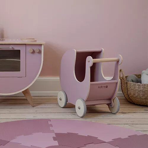 Sebra Poppenwagen Blossom Pink 3 Sebra Poppenwagen Blossom Pink - Afbeelding 3