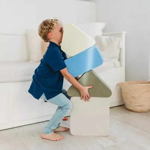 Moes Play Stapsteen En Bouwblok Triangle - Stone Grey 3 Moes Play Stapsteen En Bouwblok Triangle - Stone Grey - Afbeelding 3