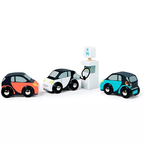 Tender Leaf Toys Elektrische Auto's Met Laadpaal 2 Tender Leaf Toys Elektrische Auto's Met Laadpaal - Afbeelding 2