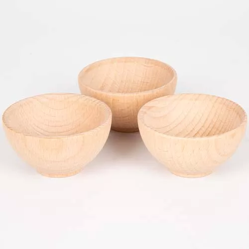 Tickit Houten Bakjes Naturel - Ø 7 Cm - 3st 1 Tickit Houten Bakjes Naturel - Ø 7 Cm - 3st