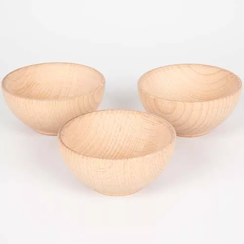 Tickit Houten Bakjes Naturel - Ø 9,3 Cm - 3st 1 Tickit Houten Bakjes Naturel - Ø 9,3 Cm - 3st