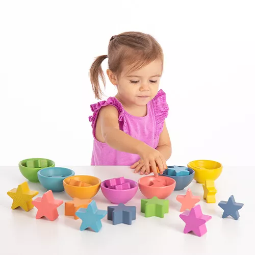 Tickit Sorteerschaaltjes Regenboog - 7st 4 Tickit Sorteerschaaltjes Regenboog - 7st - Afbeelding 4