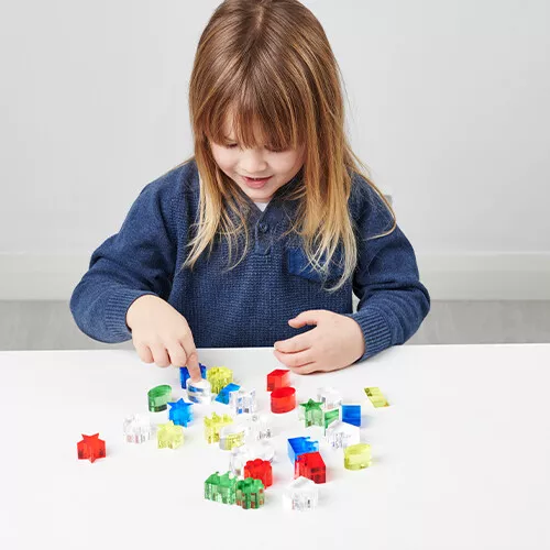 Tickit Transparante Stapelvormen - 30st 3 Tickit Transparante Stapelvormen - 30st - Afbeelding 3