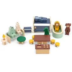 Trixie Baby Trixie Poppenhuis Met Meubels -speelgarages, auto's & voertuigen Winkel trixie poppenhuis met meubels 3