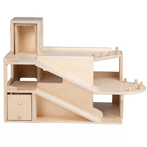 Van Dijk Toys Garage Met Lift - Naturel 1 Van Dijk Toys Garage Met Lift - Naturel