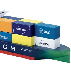 Vilac Vrachtschip Met 18 Containers - Jacques Saadé 5 Vilac Vrachtschip Met 18 Containers - Jacques Saadé -speelgarages, auto's & voertuigen Winkel vilac vrachtschip met 18 containers jacques saad 1