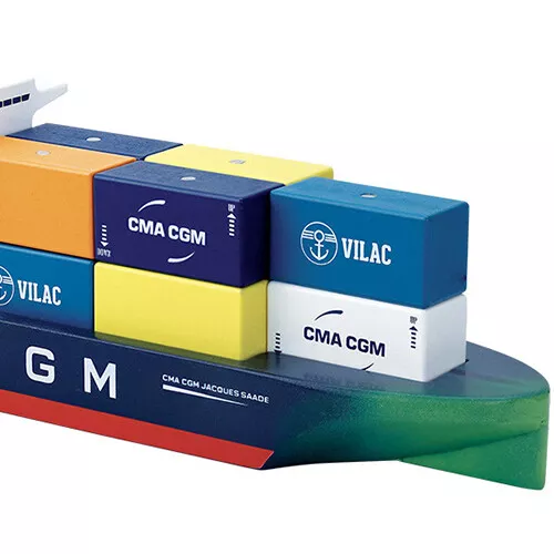 Vilac Vrachtschip Met 18 Containers - Jacques Saadé 3 Vilac Vrachtschip Met 18 Containers - Jacques Saadé - Afbeelding 3