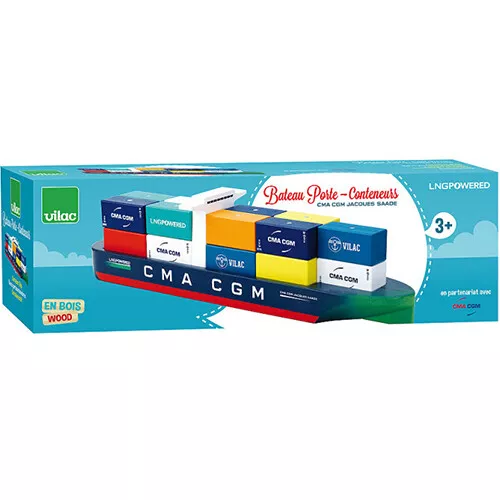 Vilac Vrachtschip Met 18 Containers - Jacques Saadé 2 Vilac Vrachtschip Met 18 Containers - Jacques Saadé - Afbeelding 2