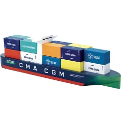 Vilac Vrachtschip Met 18 Containers - Jacques Saadé