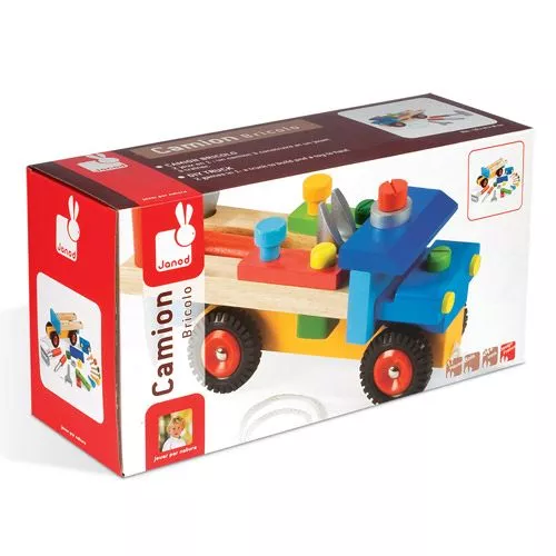 Janod Trekfiguur Vrachtwagen Met Gereedschap 5 Janod Trekfiguur Vrachtwagen Met Gereedschap - Afbeelding 5